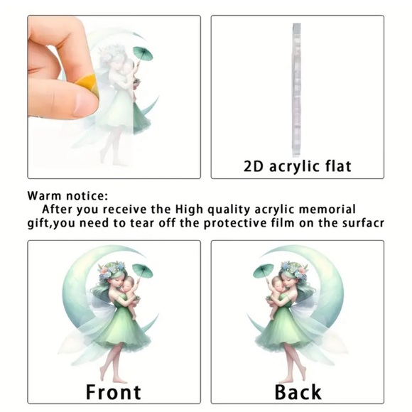 Enchanting Mother Fairy with Child Pendant Ornament (Baby Shower Gift) - Picture 4 of 6